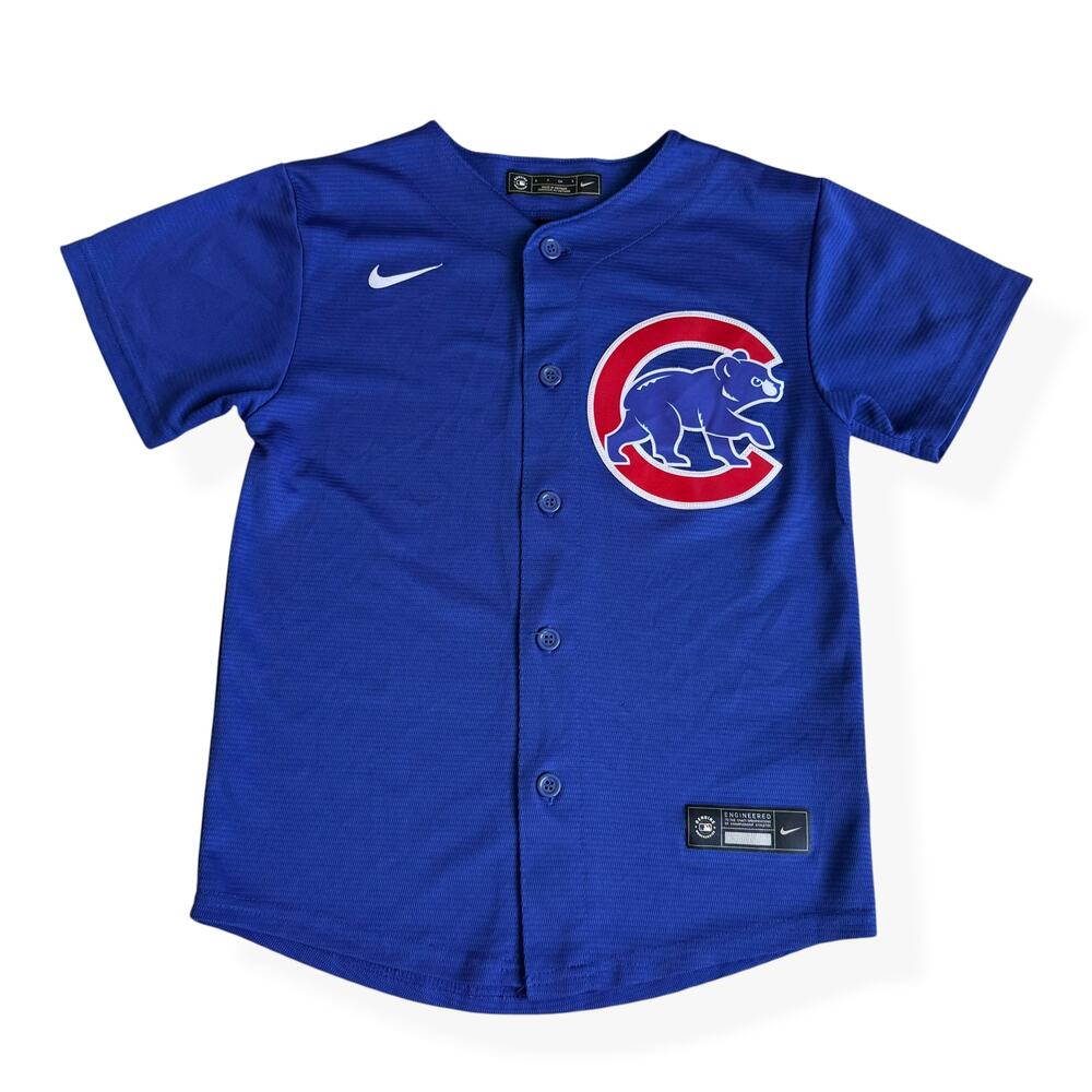 Chicago Cubs MLB Nike Jersey Royal Blue Alternate Replica Mesh Youth Small
